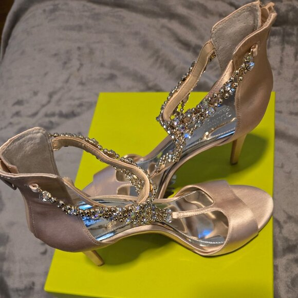 NIB Gianni Bini Gracelynn Gold Dust Heels 9M - Picture 9 of 9